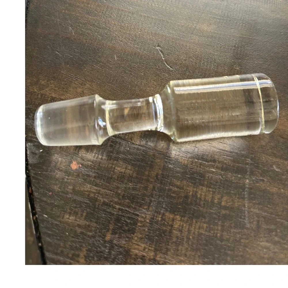 Replacement Clear Glass Decanter Stopper Frosted Ground Joint 4.75 Inch
